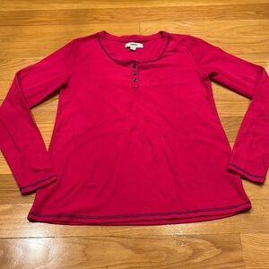 Sonoma thermal long sleeve pink  top size small.